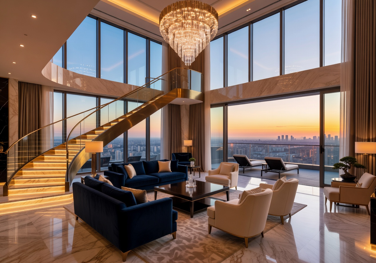 Royal Sky Suite duplex penthouse with private terrace and luxurious interior